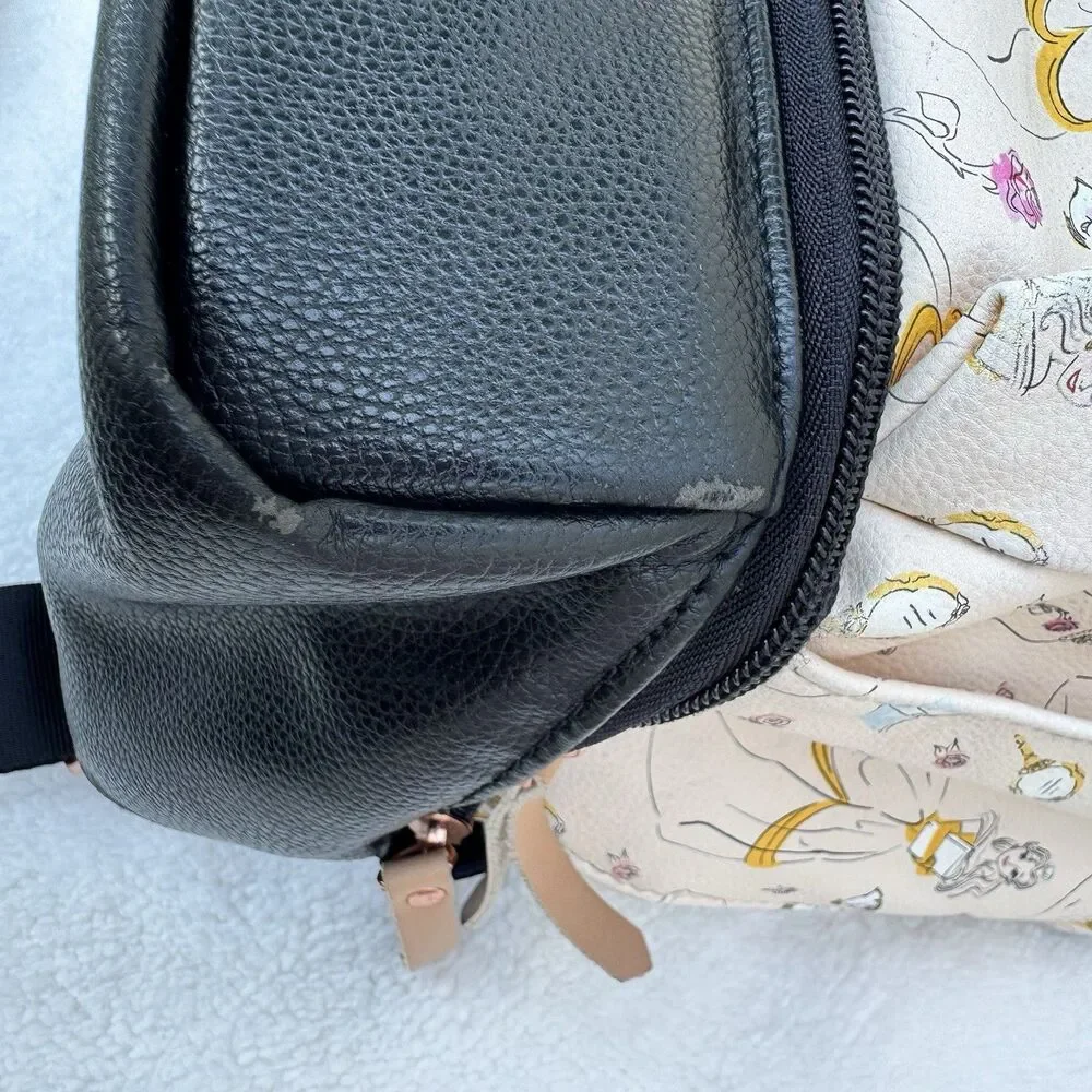 Petunia Pickle Bottom Disney Beauty and the Beast Boxy Backpack Diaper Bag w/pad